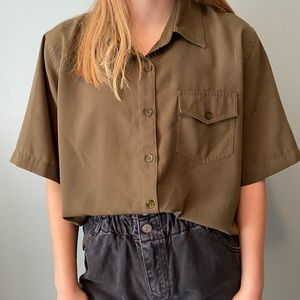 Olive Green Button Down